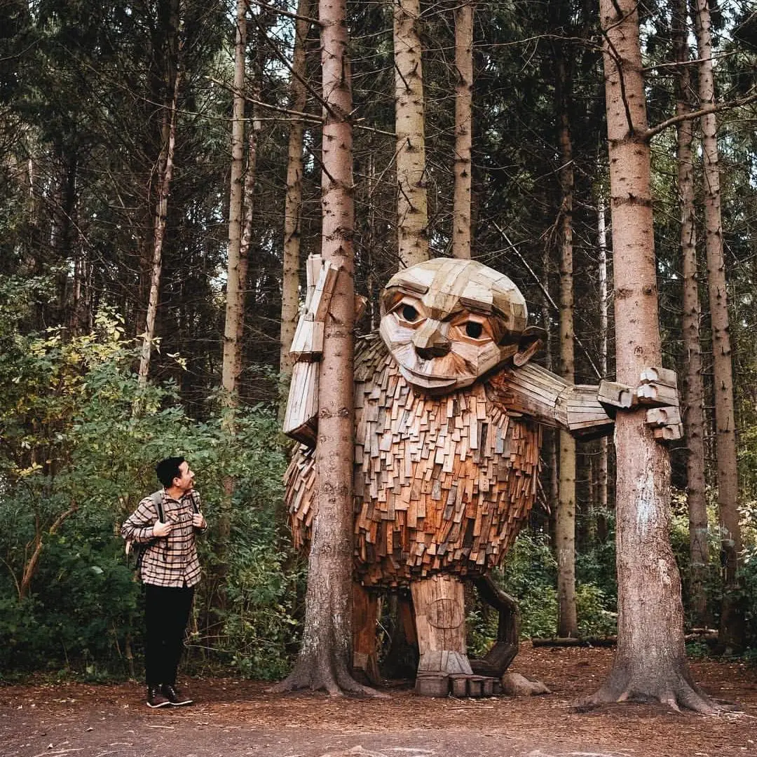 Discovering the Magic of Thomas Dambo's Wooden Art Sculptures
